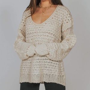 Free People Crashing Waves Scoop Neck Sweater